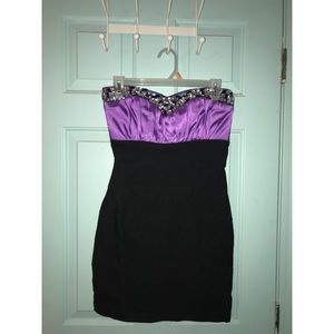 two toned short bodycon strapless dress